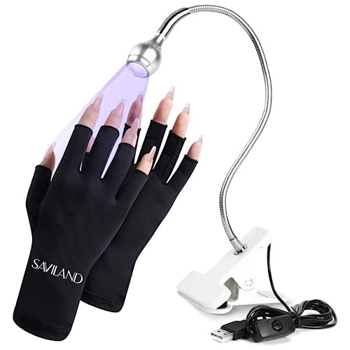 Saviland Uv Gloves For Nails - Upf80+ High-tech Professional