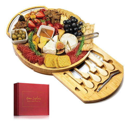 Set De Tablas Redondas De Queso Y Embutidos 33 Cm Tabla De C