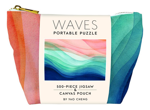 Waves Portable Puzzle: 500 Piezas Jigsaw & Canvas Pouch