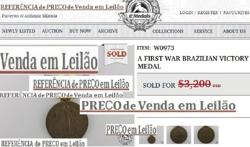 Imagem 3 de 4 de Brazilian Victory Medal Medalha Vitória 1a Guerra Mundial