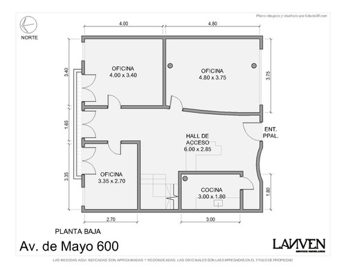 Venta Oficina 6 Ambientes - Microcentro