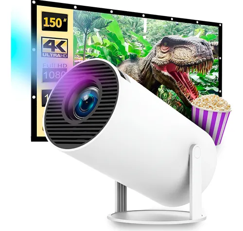 Projetor 4k Portátil Smart Android Wi-fi Mini Hdmi Cor Branco