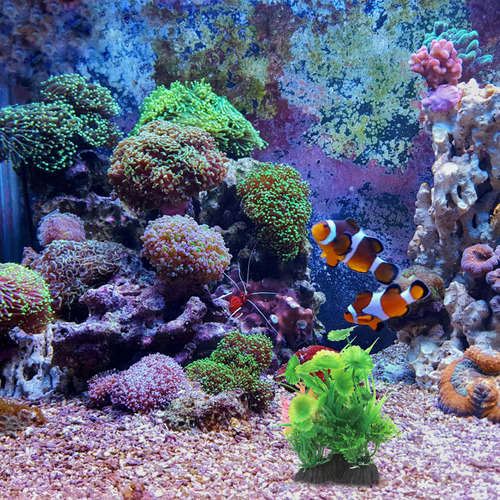 Adorno De Césped Artificial De Plástico Para Acuario, Pecera