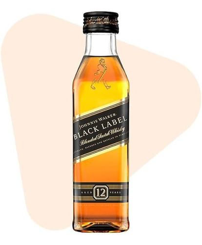 Whisky Johnnie Walker Black Label 12 Anos Miniatura 50ml