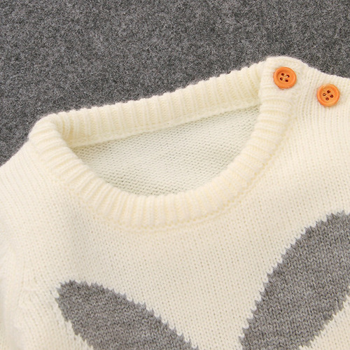 Bodies Jumpsuit Niñas Niños Invierno Tejido Cálido Conejo Sw