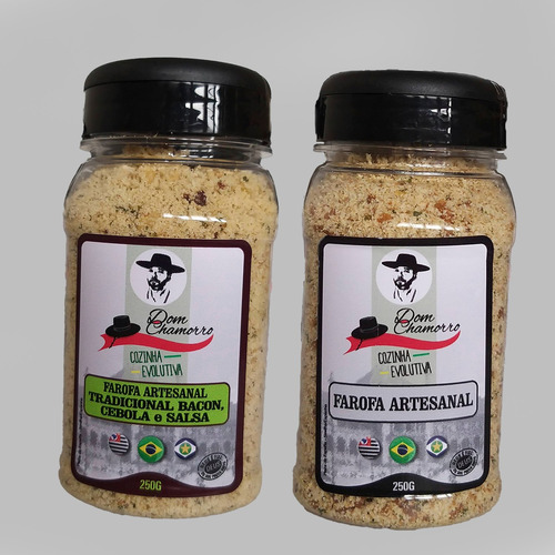 Kit 02 Farofas Cebola E Salsa & Natural Com Ervas