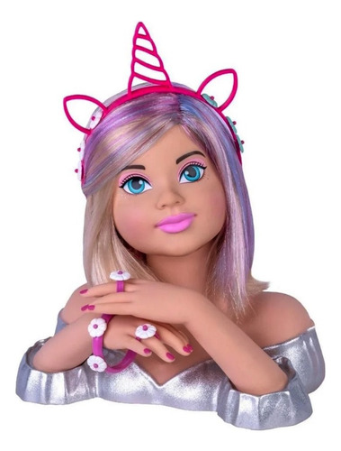 Boneca Charmosa Rainbow Loira Cotiplás Com Acéssorios