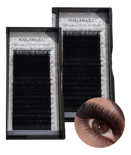 Pestañas Nagaraku Originales Mixtas Extra Largas 0.07d 16-20