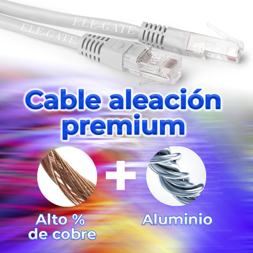 Cable De Red 5 Metros Cat 6 Utp Rj45 Ethernet Ele-gate