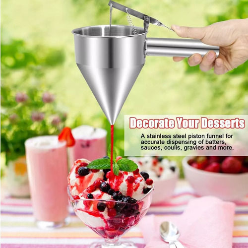 Funil Inox Dosador Confeiteiro