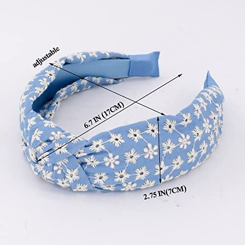 Diademas Anudadas Bordadas Begood Para Mujer, Color Blanco