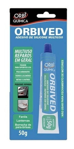 Orbived Adesivo De Silicone 50g Incolor Orbi Quimica