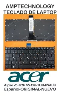 Teclado Laptop Acer Aspire V5-122p V5-132p Iluminado Español