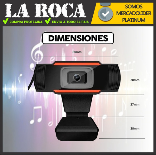 Imagen 8 de 10 de Camara Web Hd 720 Microfono Webcam Zoom Streaming Pc Cuo