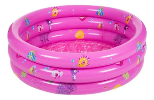 Piscina Inflable Plástico Bebe 3 Anillos 140cm X 40cm