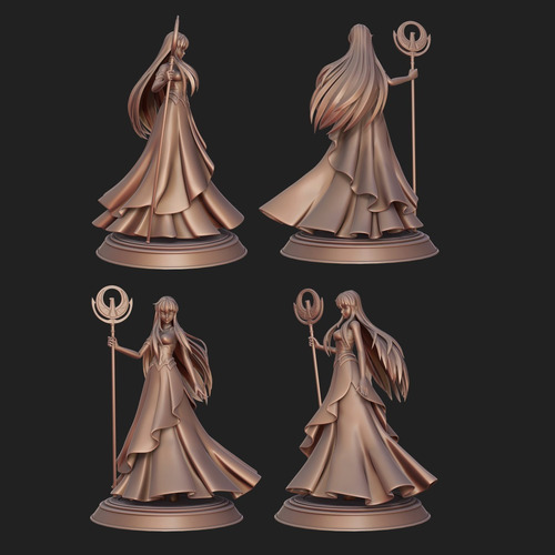 Saint Seiya Saori Athena D3d Archivo Stl Para Impresión 3d