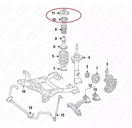 Mercedes A200 Turbo Urban 2013-2016 Coxim Rolamento Amort