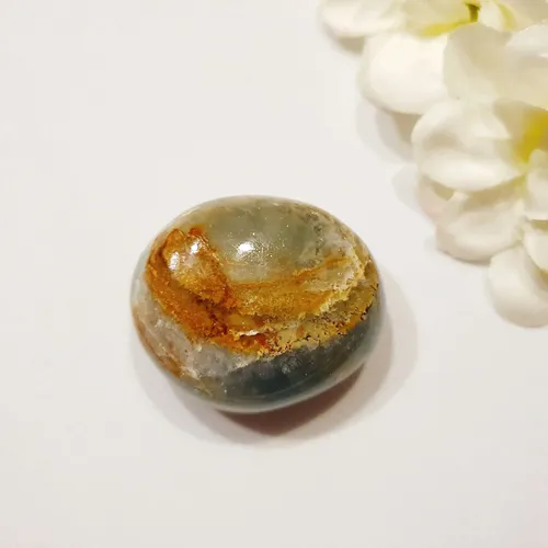 Piedra Energética Natural Onix Cielo Rolada / Pulida
