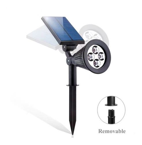 Foco Solar Jardín Led Impermeable, Luz Cálida