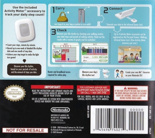 2 Personal Trainer Walking Para Nintendo Ds -incluye Juego ! (Usado)