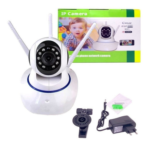 Imagem 3 de 3 de Câmera De Segurança Ip 3 Antenas Wifi Sistema Yoosee/yyp2p