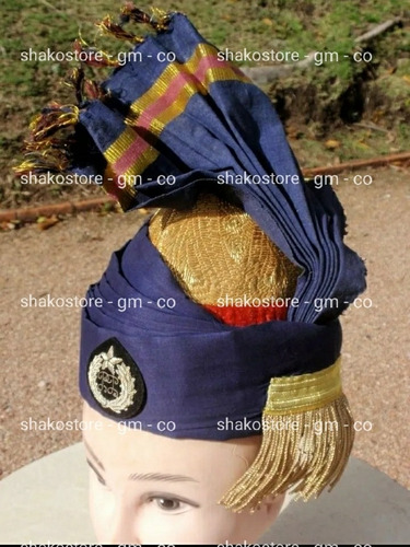 Turbante De Gala De Jefe Policía De Punjab India Gorra Casco