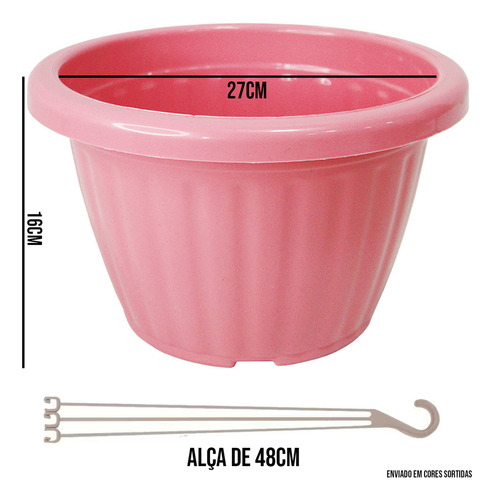 3 Cuias Vasos 6l Coloridos Plantas Rosa Do Deserto