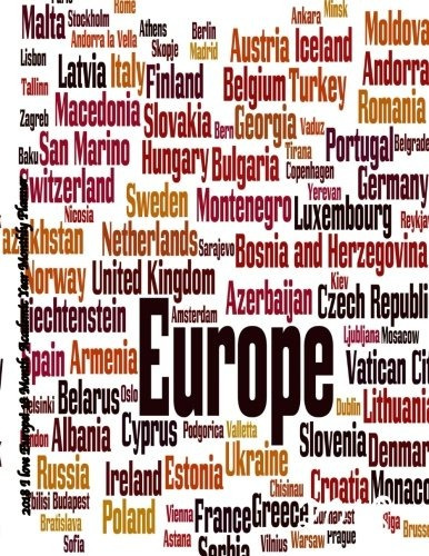 2018 I Love Europe 18 Meses Planificador Mensual Del Ano Aca