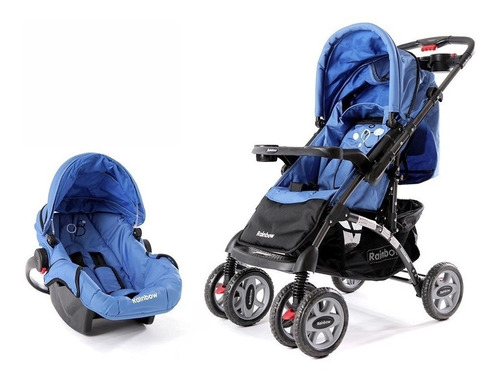 Cochecito de paseo Rainbow Adagio travel system 1296 azul/negro con chasis color negro