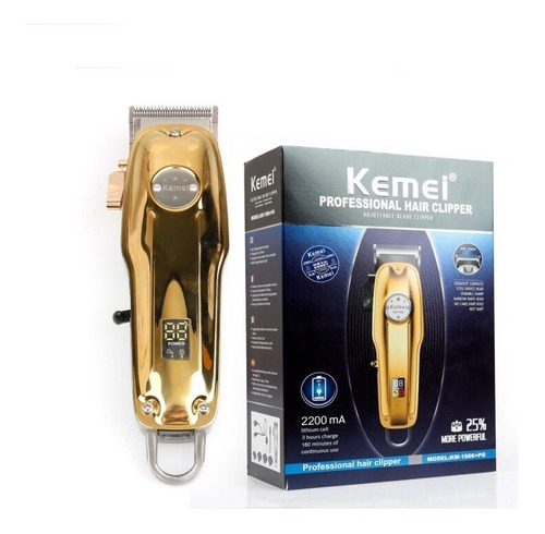 Imagen 2 de 3 de Maquina De Cortar Pelo Profesional Km-1986 + Pg Kemei Cuotas