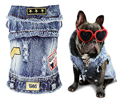 Sild Para Mascotas Ropa Para Perros Chaqueta Jeans Cool Blue