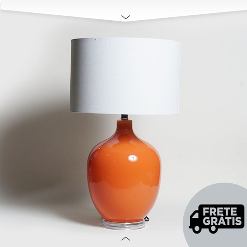 Abajur Decor Glass Laranja Amsterdã  Black Friday Era 799,00