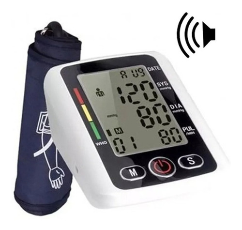 Imagen 3 de 3 de Tensiómetro Digital Brazo Presión Arterial Voz + Estuche