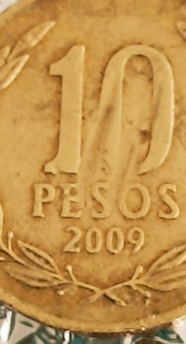 Moneda De 10 Pesos Chilenos Año 2009 Errors (Usado)