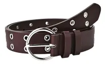 Comprar Cinturón Doble Ojal Metal \u002F Cinturón Hebilla Cuero Sintétic