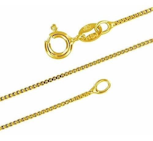 Collar Cadena Caja Oro Amarillo 14kt