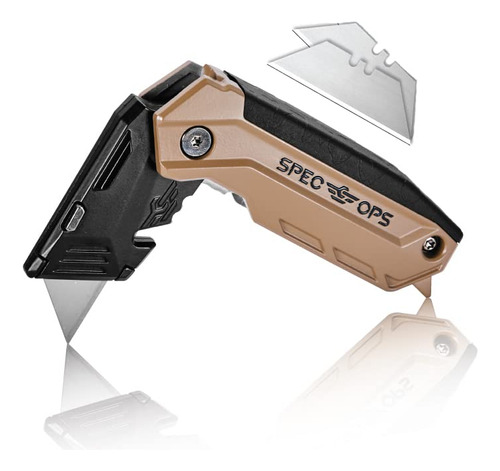 Spec Ops Tools Folding Utility Knife,includes 3 Blades In H.