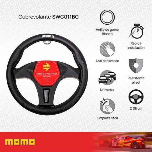Imagen 2 de 10 de Funda Cubre Volante Momo Antideslizante Universal