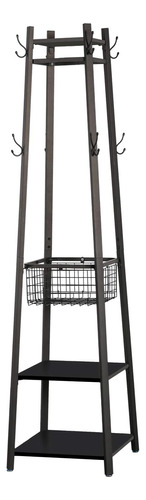 Vecelo Perchero Industrial, Soporte De Ropa Con Estantes De