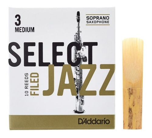 Palheta Select Jazz Filed Medium - Sax Soprano 3,0