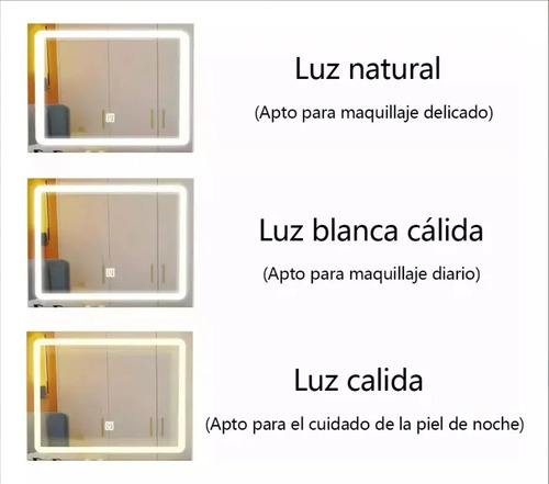 Tocador De Dormitorio Con Espejo Led Moderno Incluye Taburet