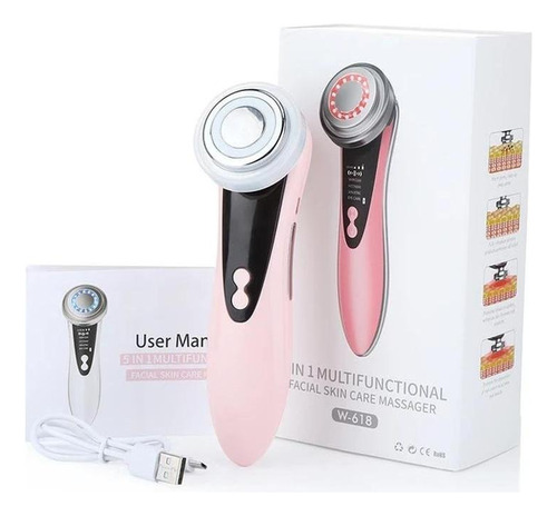 Masajeador Facial Usb Terapia Rejuvenecedora 5 En 1