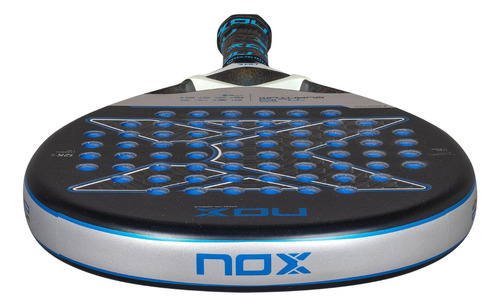 Raquete de padel Nox Tl10 Quantum 12k Tino Libaak cor preta com azul