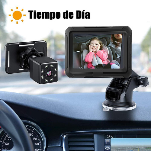 Cámara Coche Bebé Asiento Trasero 1080p Con Visión Nocturna