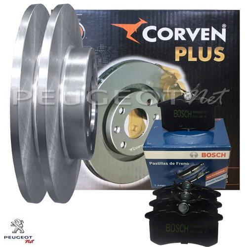 Discos Freno Tras + Pastillas Bosch P/ Citroen C4 1.6 16v