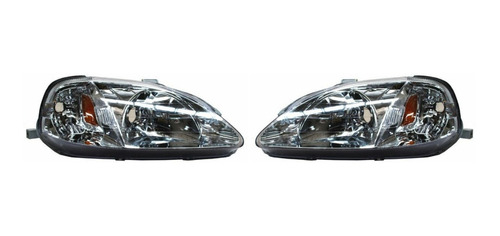 Par Juego Faros Honda Civic  1999 - 2000 Yry