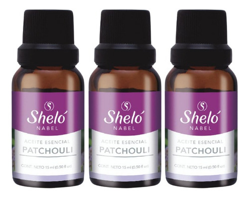 3 Pack Aceite Esencial Patchouli Shelo