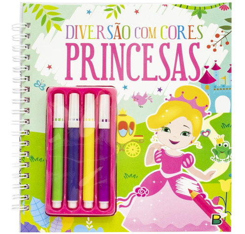 Diversão com Cores: Princesas, de Brijbasi. Editorial Brasileitura, tapa dura en português, 2023