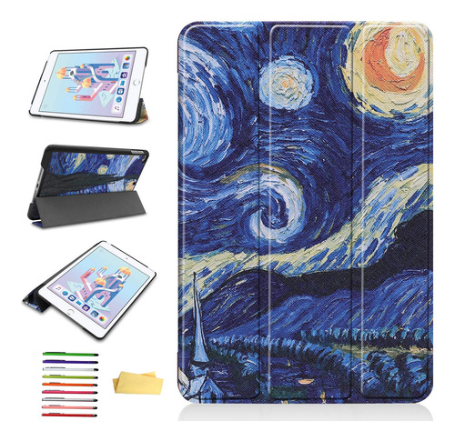 Funda Para iPad Mini Generacion Pintura Al Oleo Ultra Fina