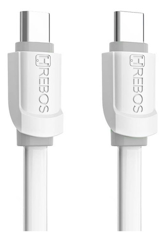 Hrebos HS-133 Cabo De Dados/carga Turbo Duas Pontas Tipo-c 1,2metros Cor Cinza